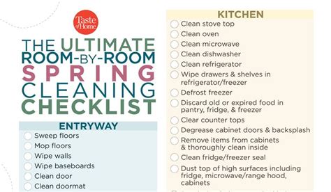 Spring Cleaning Checklist A Room By Room Guide