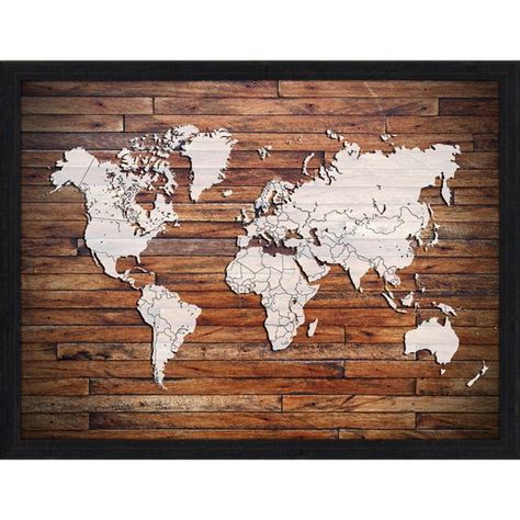World Map On Wood 1 Giclee Wood Wall Decor Overstock 11692481