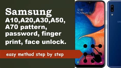 How To Unlock Patternpassword Samsung Galaxy A20 Sm A205 Samsung A20
