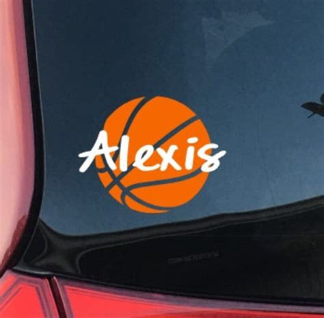 Basketball Decal Personalized Basketball Decal Sports Car Etsy