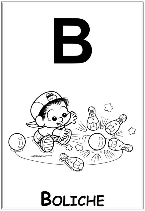 Alfabeto Ilustrado Da Turma Da Mônica Baby Letra B — SÓ Escola