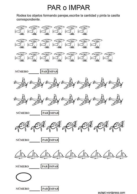 Mi Maestra Puri Fichas Para Repasar Los NÚmeros Pares E Impares