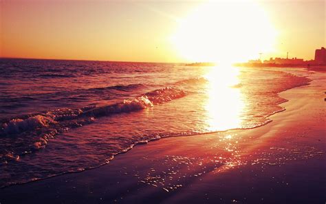 Water Sunsets Ocean Nature Sun Beach Wallpaper 1920x1200 7491