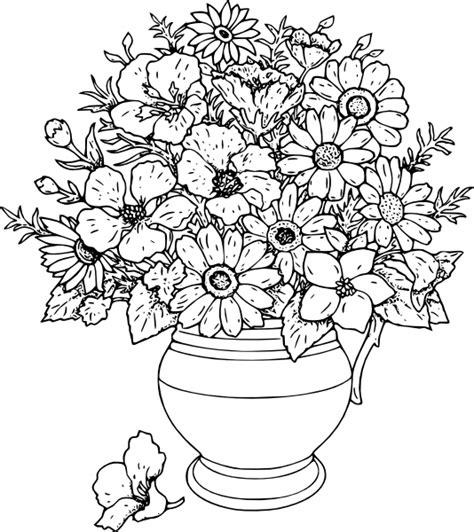 Vase Of Wild Flowers Clip Art At Vector Clip Art Online