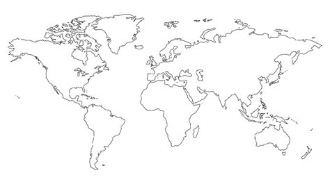 Blank World Map MS Paint