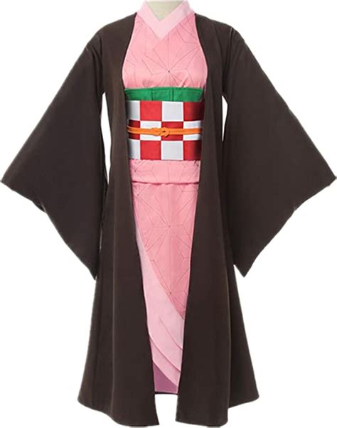 Japanese Anime Cosplay Demon Slayer Nezuko Pink Kimono