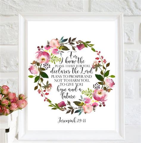 For I Know The Plans I Have For You Jeremiah 2911 Bible Verse Etsy
