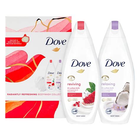Dove 3 Piece T Set Radiantly Refreshing Body Wash Collection 2x