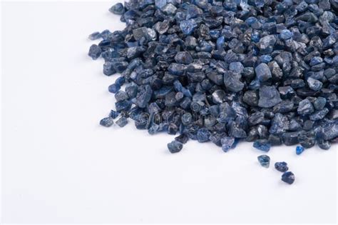 Raw Uncut And Rough Blue Sapphire Crystals Stock Photo Image Of