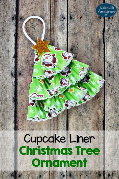 Cupcake Liner Christmas Tree Ornament For Kids