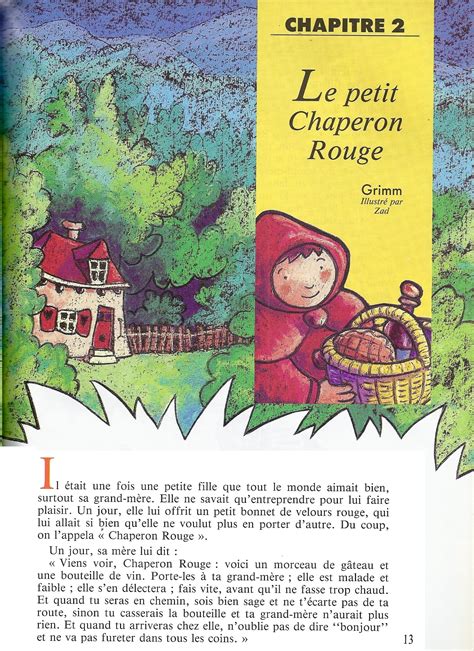 Histoire Du Petit Chaperon Rouge En Francais Aperçu Historique