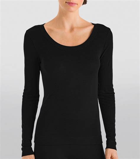 Womens Hanro Black Silk Cashmere Top Harrods Uk