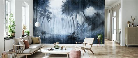 Definitive Tropical Indigo Decorate With A Wall Mural Photowall