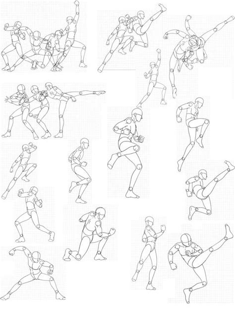 Anime Pose Full Body ~ Pose Anime Reference Manga Body Action Drawing