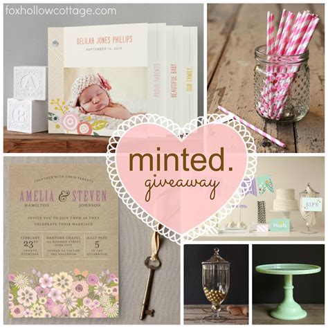 A Minted Giveaway Pretty Perfect Paper Fox Hollow Cottage