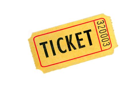 One Ticket On White Background Royalty Free Stock Images