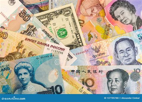Paper Money From Around The World Editorial Stock Photo Image Of
