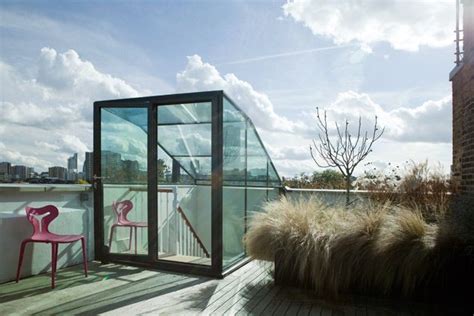 Glass Entrance To Rooftop Terrace Rooftop Terrace Design