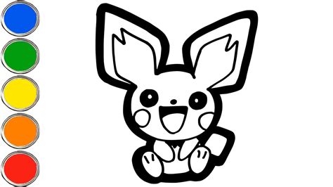 Draw With Me Pichu And Pokemon Go Logo For Kids New Drawing And