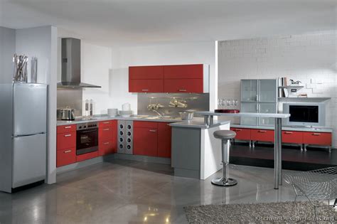 Pictures Of Kitchens Modern Red Kitchen Cabinets Page 2