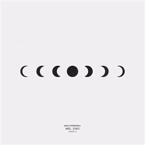 Dailyminimal 290 With Images Moon Phases Tattoo Minimal Tattoo