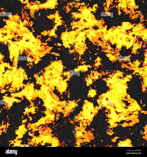 Lava And Molten Rocks Texture Abstract Background Seamless Pattern