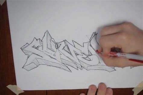 Graffiti letters, sketching techniques part 1. Easy Graffiti Sketches - 10 Graffiti Drawings Handstyles ...