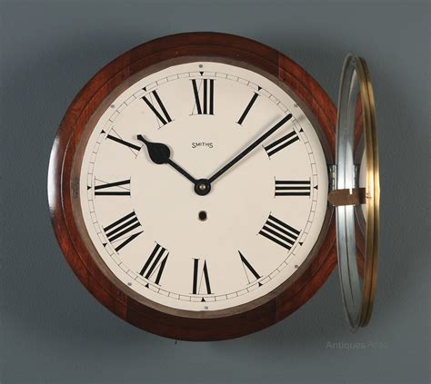Antiques Atlas Antique 15 Mahogany Smiths Railway Station Clock