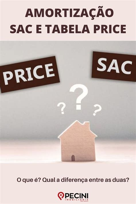 Entenda a diferença entre a amortização SAC e Tabela Price Qual é a