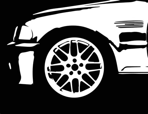 Bmw E46 M3 Bandw Line Drawing Vector Vectorized Print Ultra High Etsy