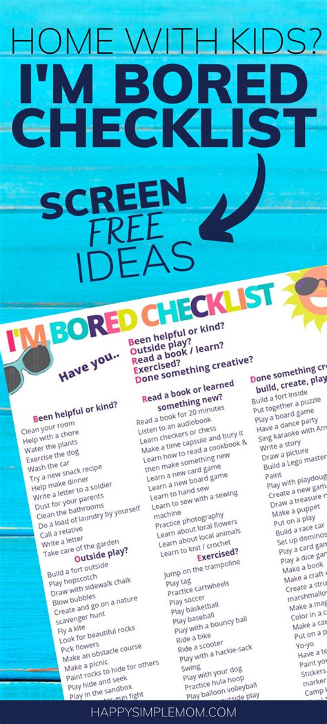 Things For Kids To Do When Bored Free Printable Im Bored Bored Kids