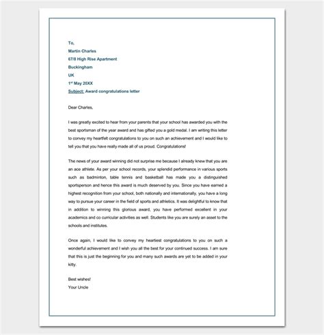 Congratulation Letter Template 18 Samples For Word Pdf Format