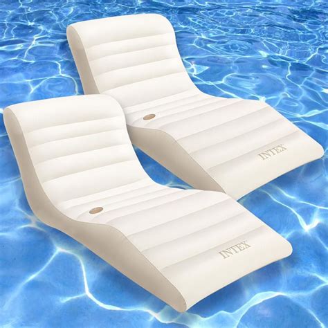 Intex Wave Lounge Pool Float 2 Pack 56861ep 02 The Home Depot