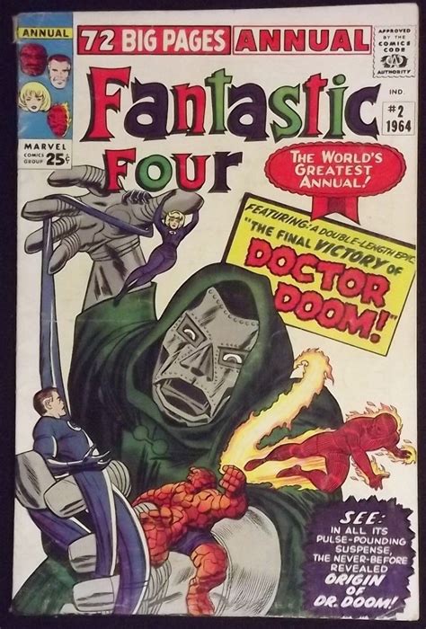 Fantastic Four Annual 2 Vgfn Classic Dr Doom Cover Silver Age Comics