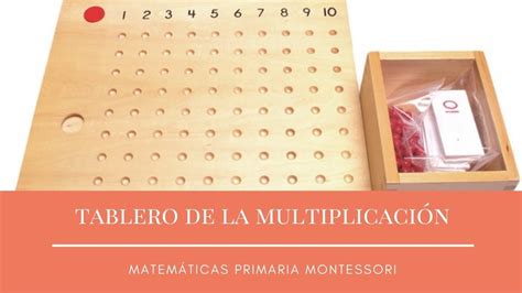 Tablero De La Multiplicación Montessori Multiplicar Es Fácil Youtube