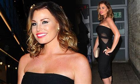 Jessica Wright Flatters Figure In Strapless Black Dress On Girls Night Out Daily Mail Online