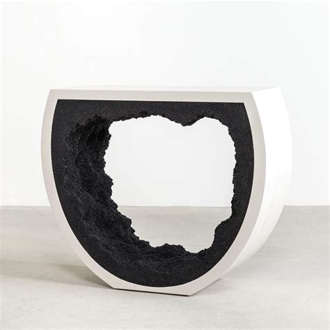 Textural Opposites Attract In This Unique Console The Exterior Is