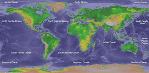 The 7 World Continents And Oceans Map Usafaqwizard