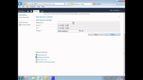 But how can you start using sharepoint? SharePoint 2010 Webpart - Resources & Asset Management ...