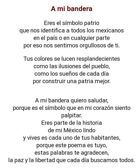 Me Dan Ideas Para Hacer Un Poema Dedicado A La Bandera De México Brainlylat