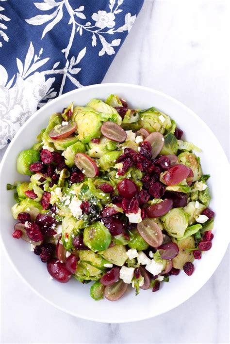 Roasted Brussels Sprouts Salad With Cranberries Cooking For My Soul