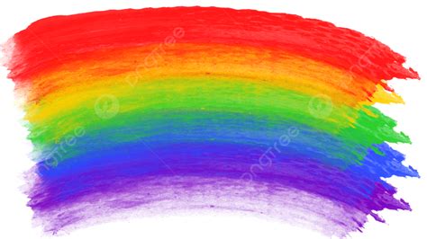 Rainbow Brush White Transparent Rainbow Watercolor Brush Rainbow