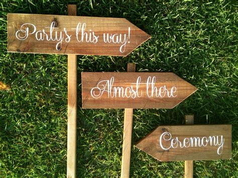 Personalized Wooden Wedding Signs Ceremony Signs Reception