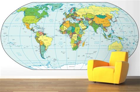 Free Download Detailed World Map Wallpaper Wall Mural