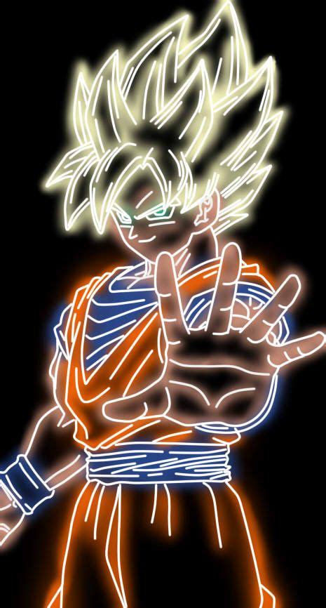 Goku Ssj Neon By Gakido54 On Deviantart Dragon Ball Wallpapers