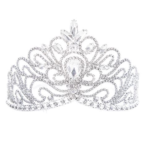 T2169 Crs Lrg Rhinestone Taira Tiara Crown