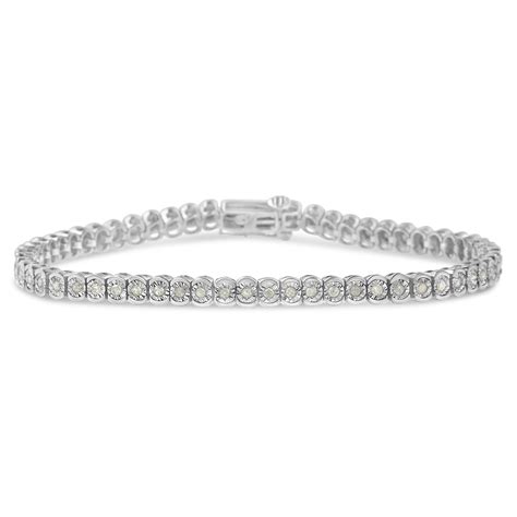 Original Classics Sterling Silver 1ct Tdw Diamond Tennis Bracelet I J