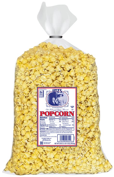 Utzs Old Fashioned Butter Flavored Popcorn 1 Lb Bag