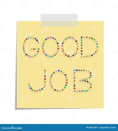 Post Good Job Stock Vector Illustration Of Remind Office 45061367