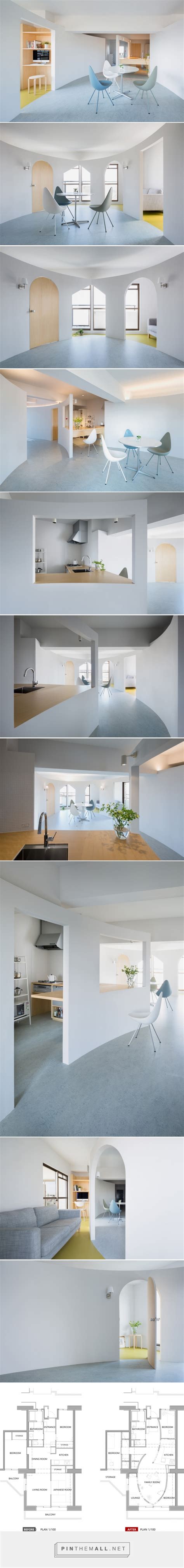 Mamm Design Renovates Japanese Apartment With Curving Walls Created